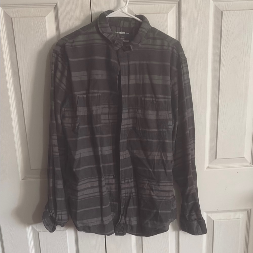 Urban Pipeline Charcoal Plaid Flannel Shirt